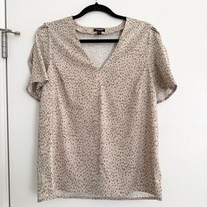 Express Beige and Brown Blouse - Medium